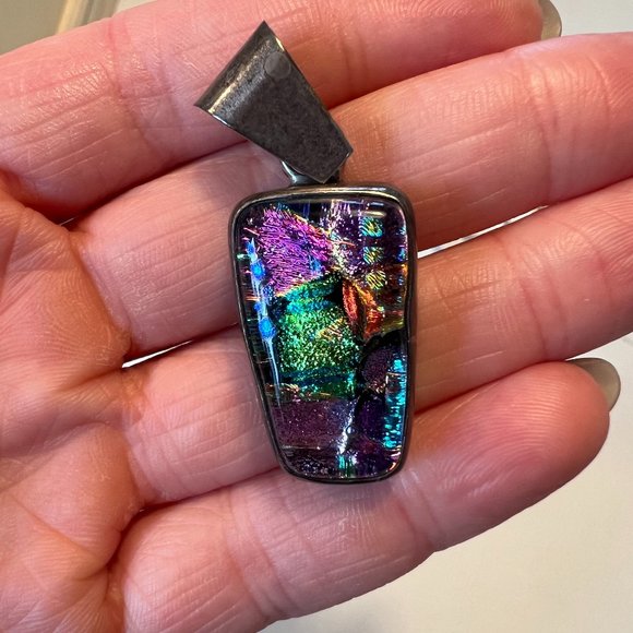 Jewelry - Black & Multicolor Moonstone Pendant